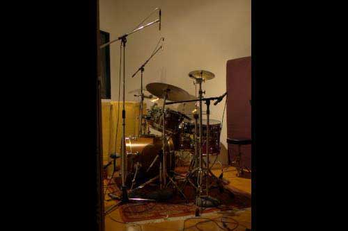 Drum kit in Iso Room