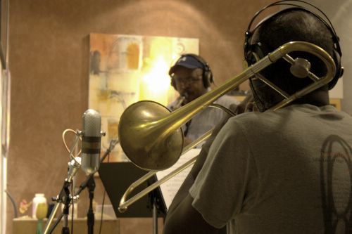 Wayne Wallace on trombone and Charles McNeal on alto sax